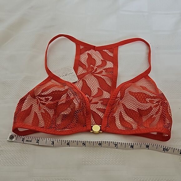 HOST PICK Free People Lace Bralette Racer Back Bra Henna Red XS - Picture 6 of 16